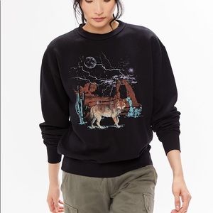 UO Future State Lone Wolf Crew Neck Sweatshirt